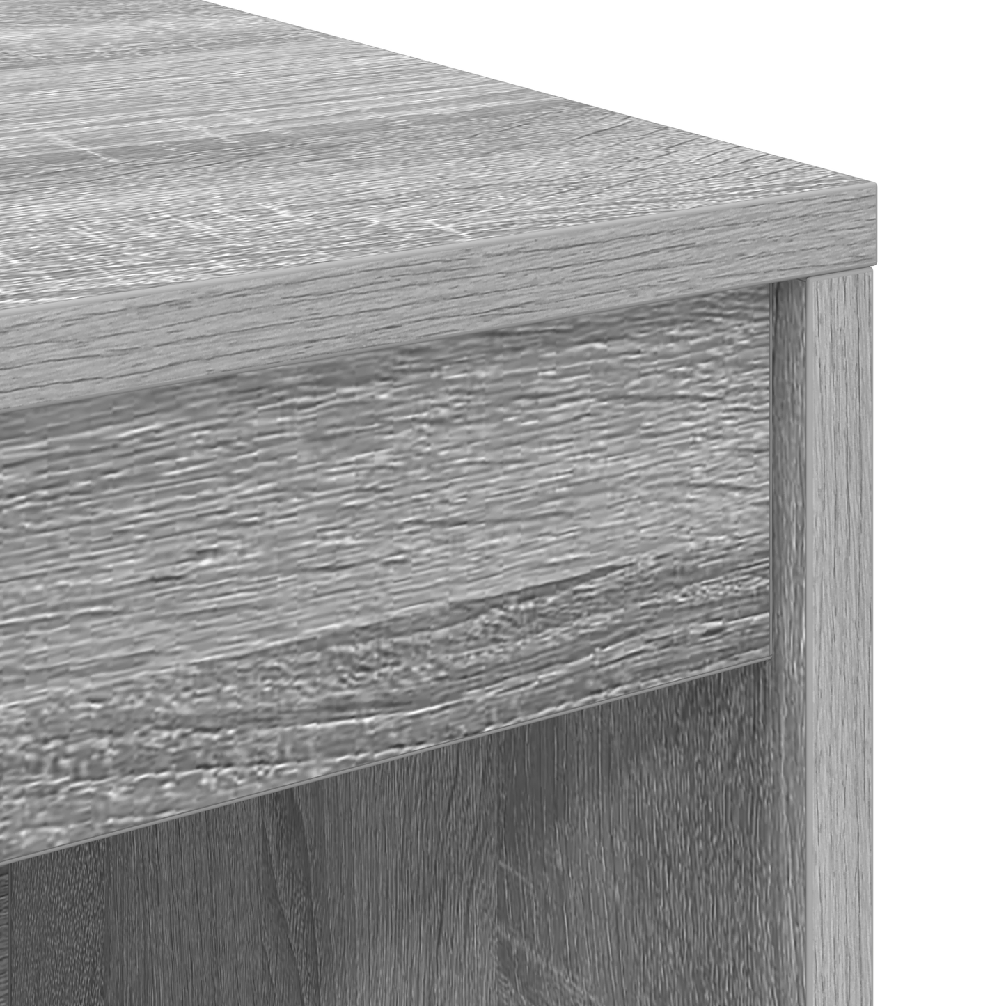 Desk with Storage Grey Sonoma Engineered Wood