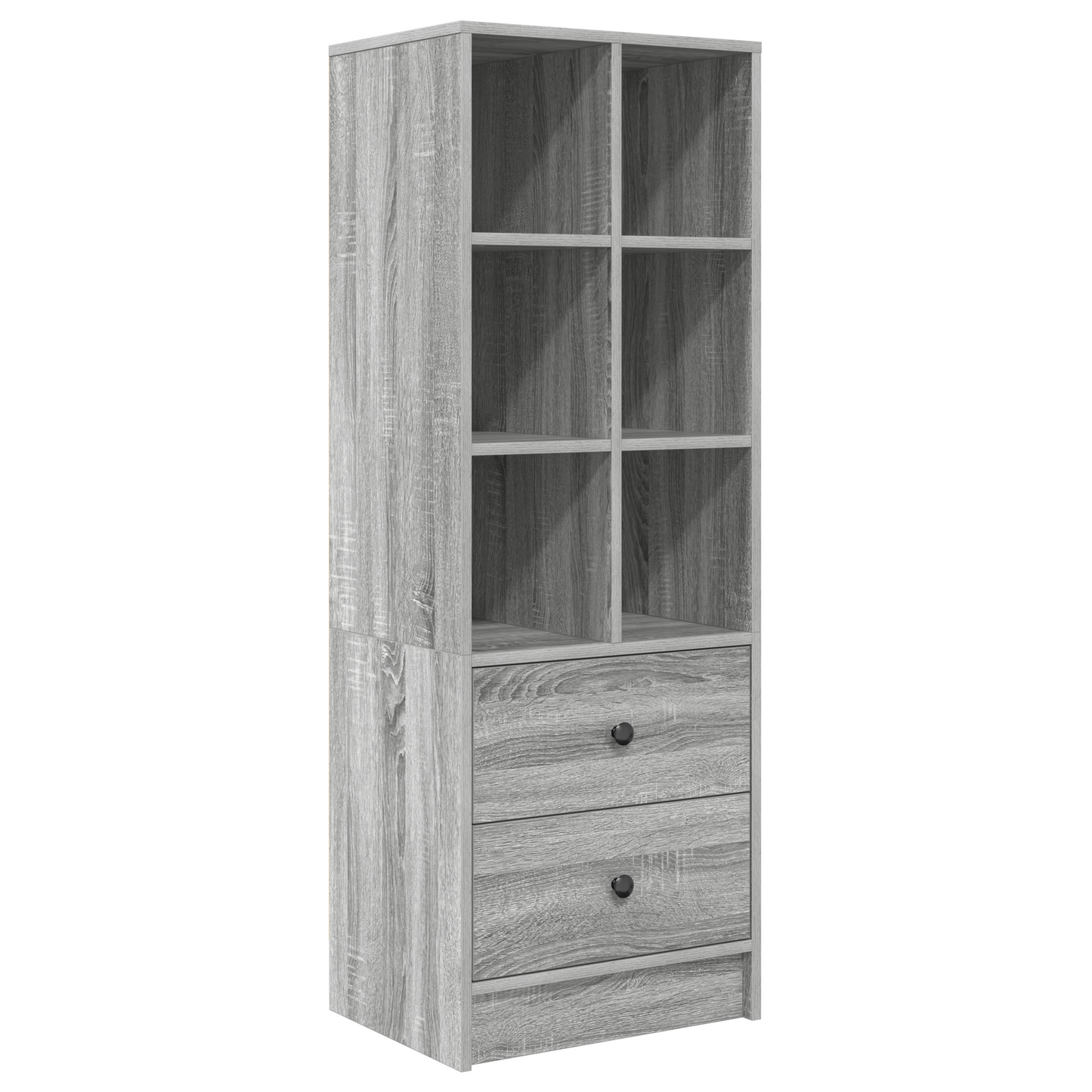 Desk with Storage Grey Sonoma Engineered Wood