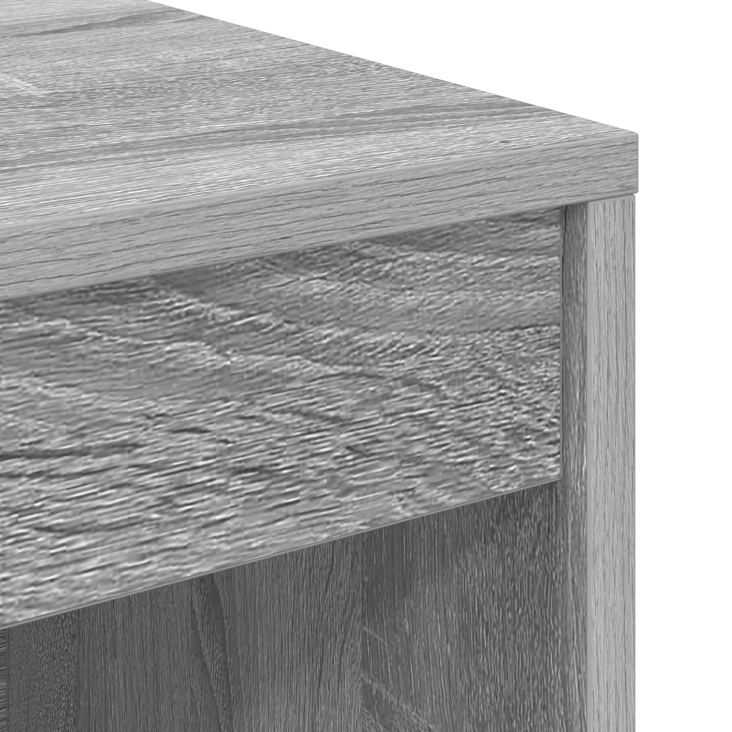 Desk with Storage Grey Sonoma Engineered Wood