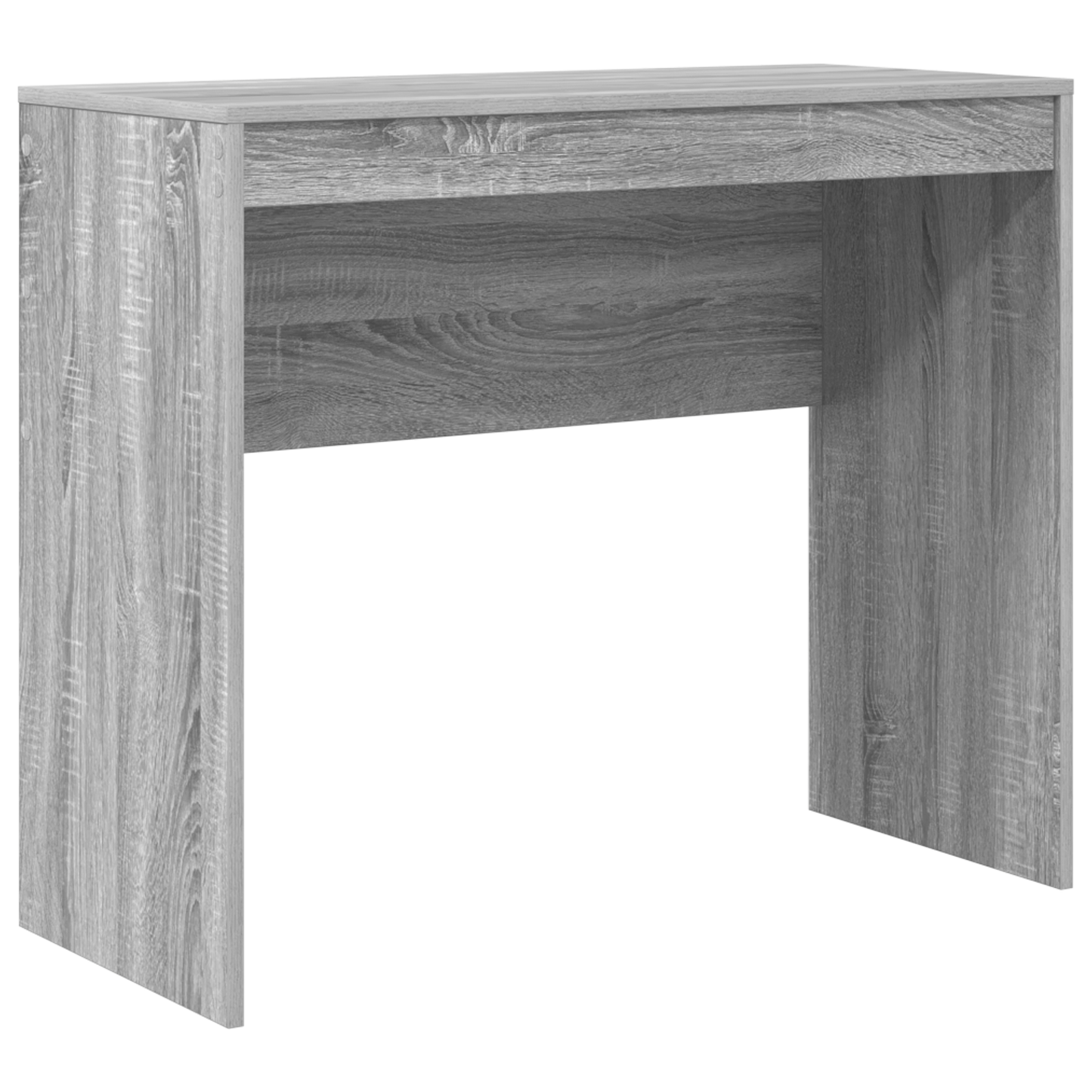 Desk with Storage Grey Sonoma Engineered Wood
