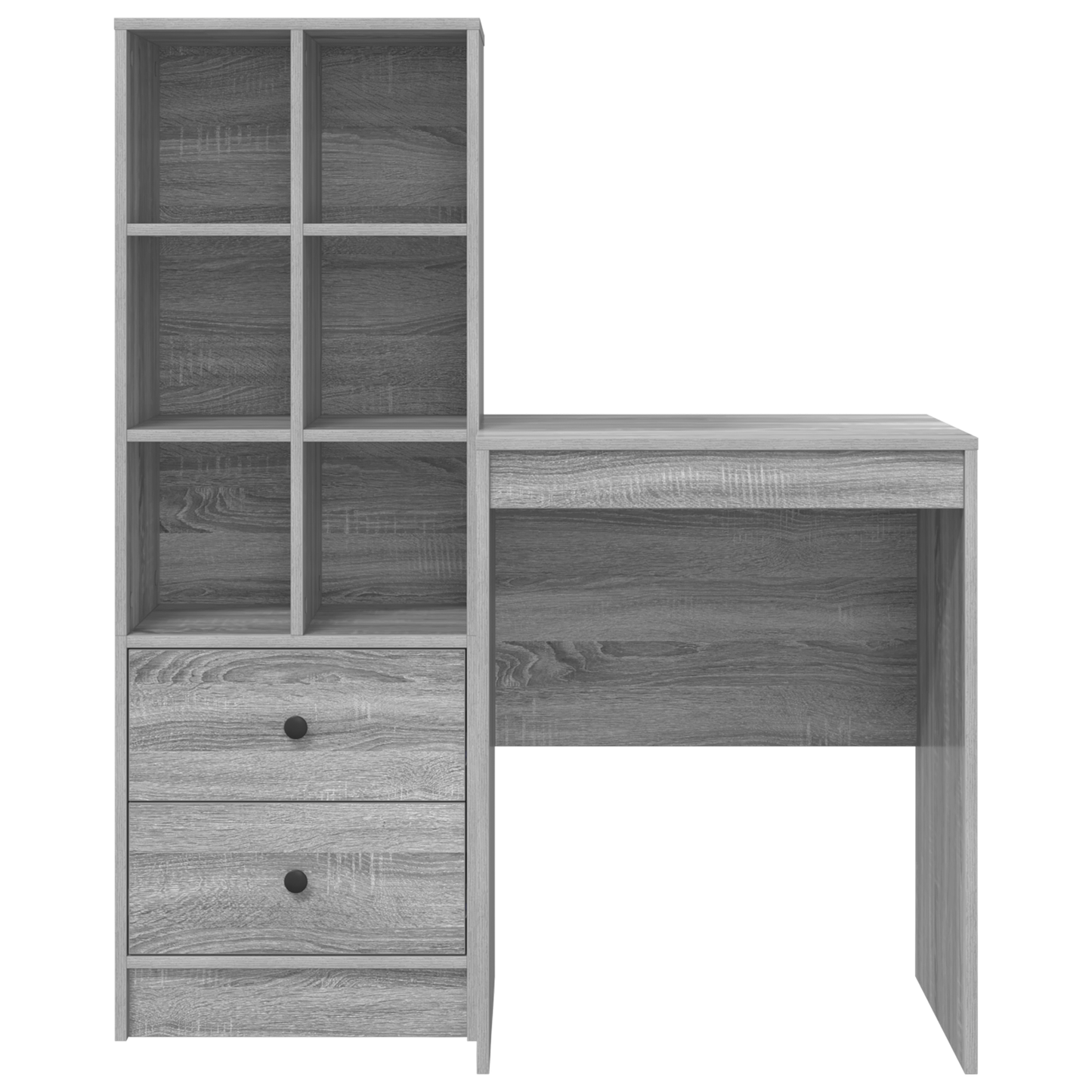 Desk with Storage Grey Sonoma Engineered Wood