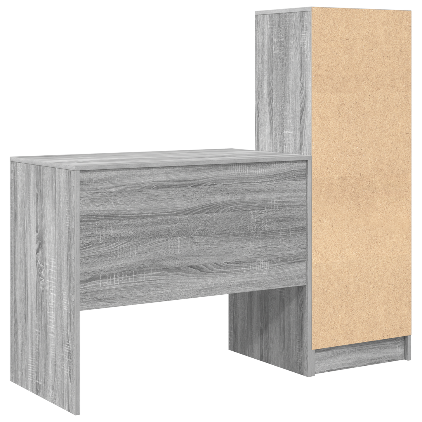 Desk with Storage Grey Sonoma Engineered Wood