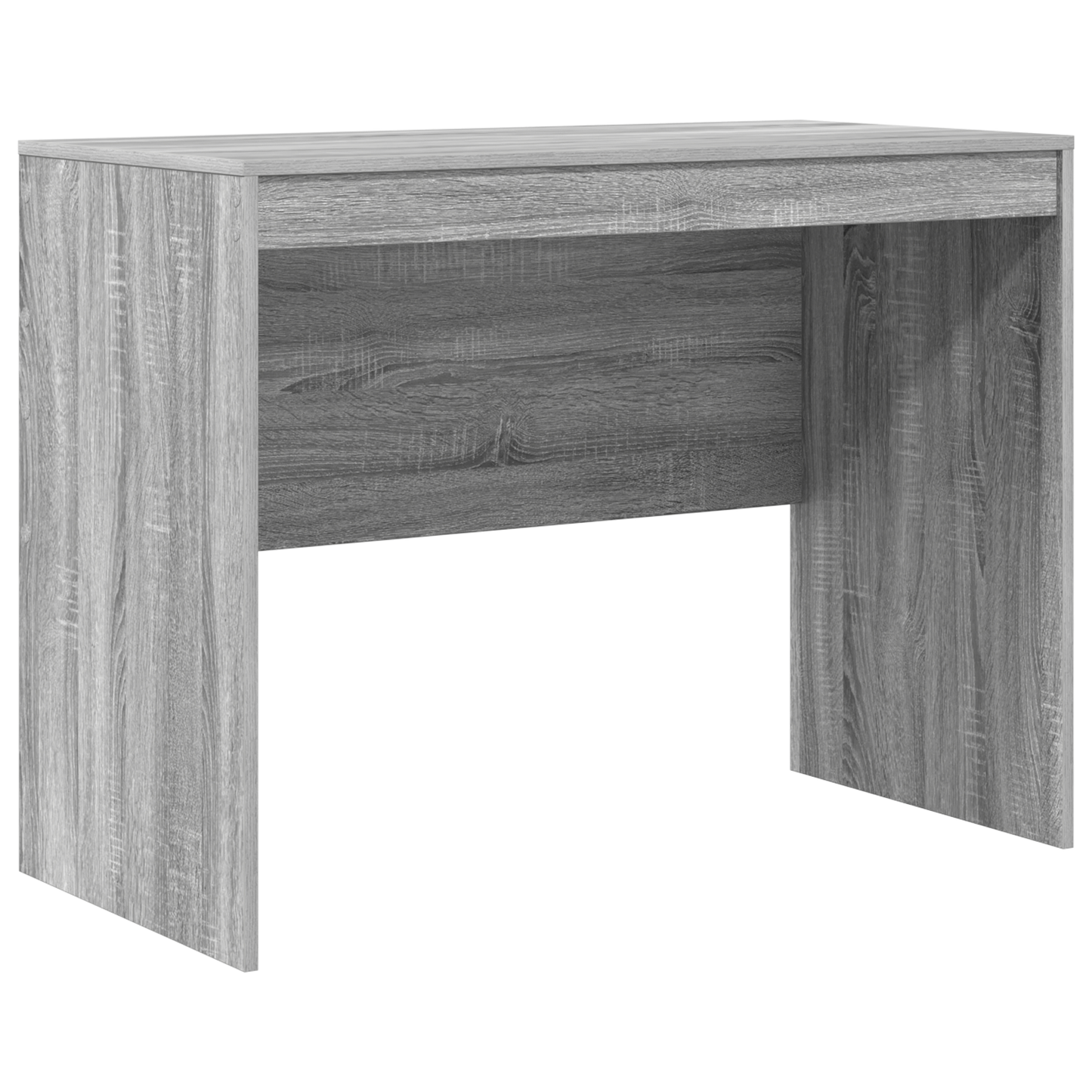 Desk with Storage Grey Sonoma Engineered Wood