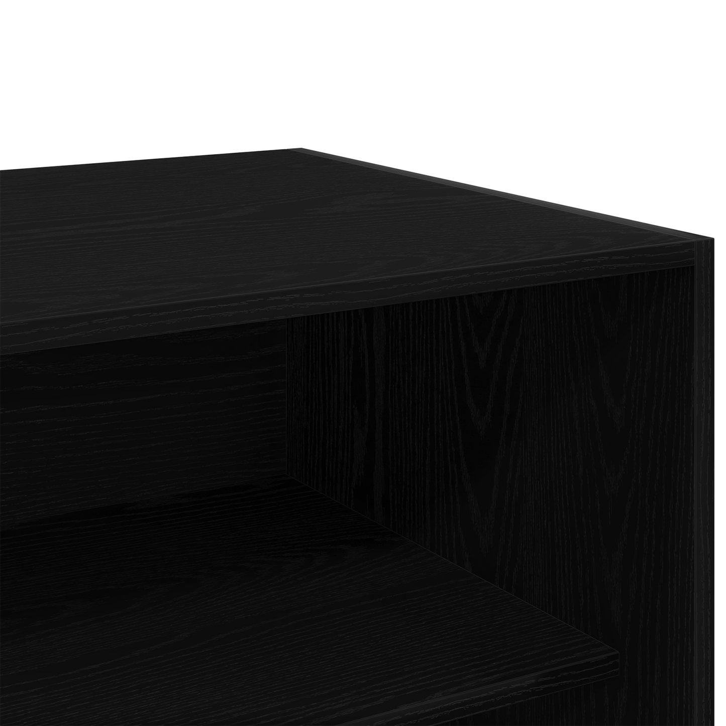 Black Oak Wardrobe - 100x50x200 cm, Made of Engineered Wood