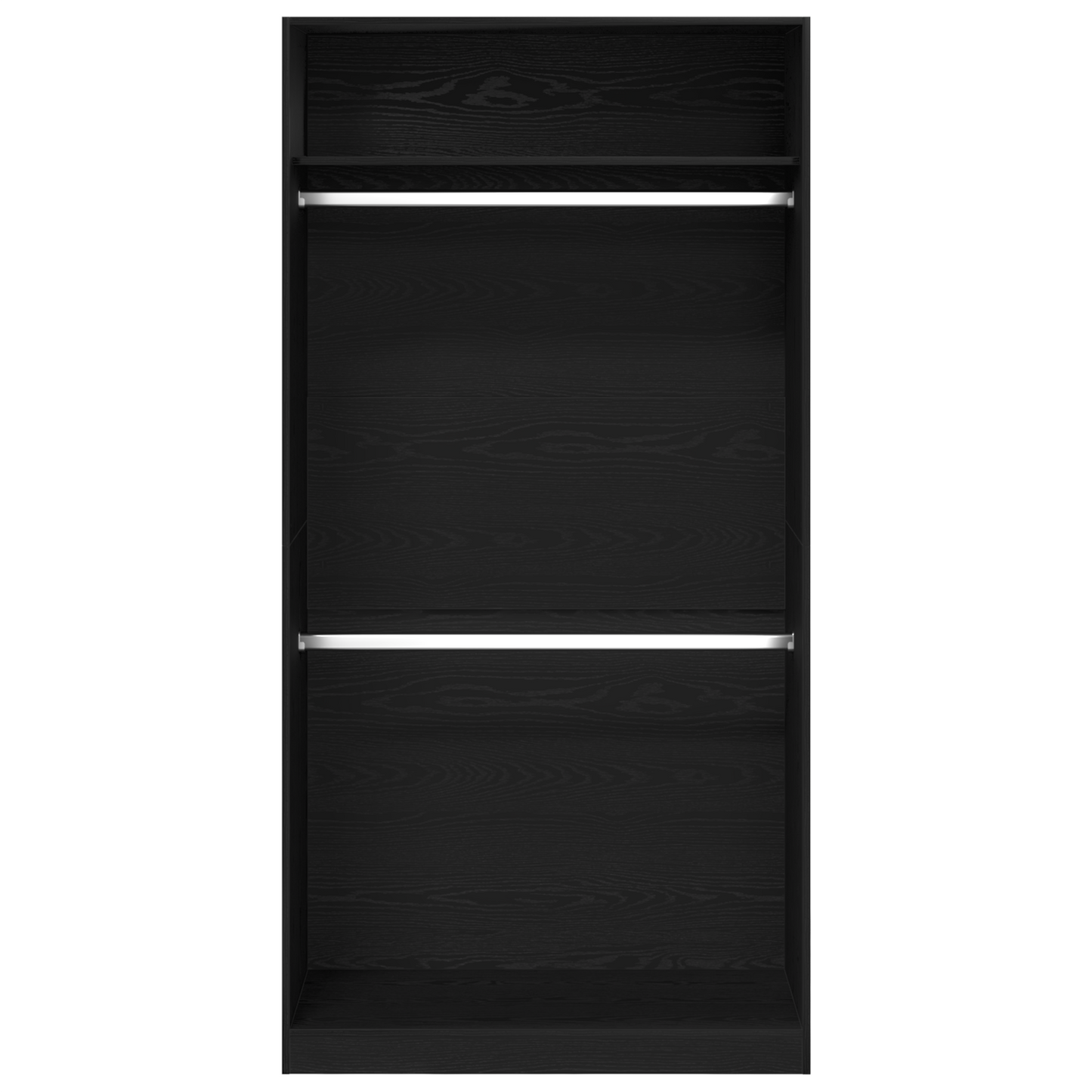 Black Oak Wardrobe - 100x50x200 cm, Made of Engineered Wood