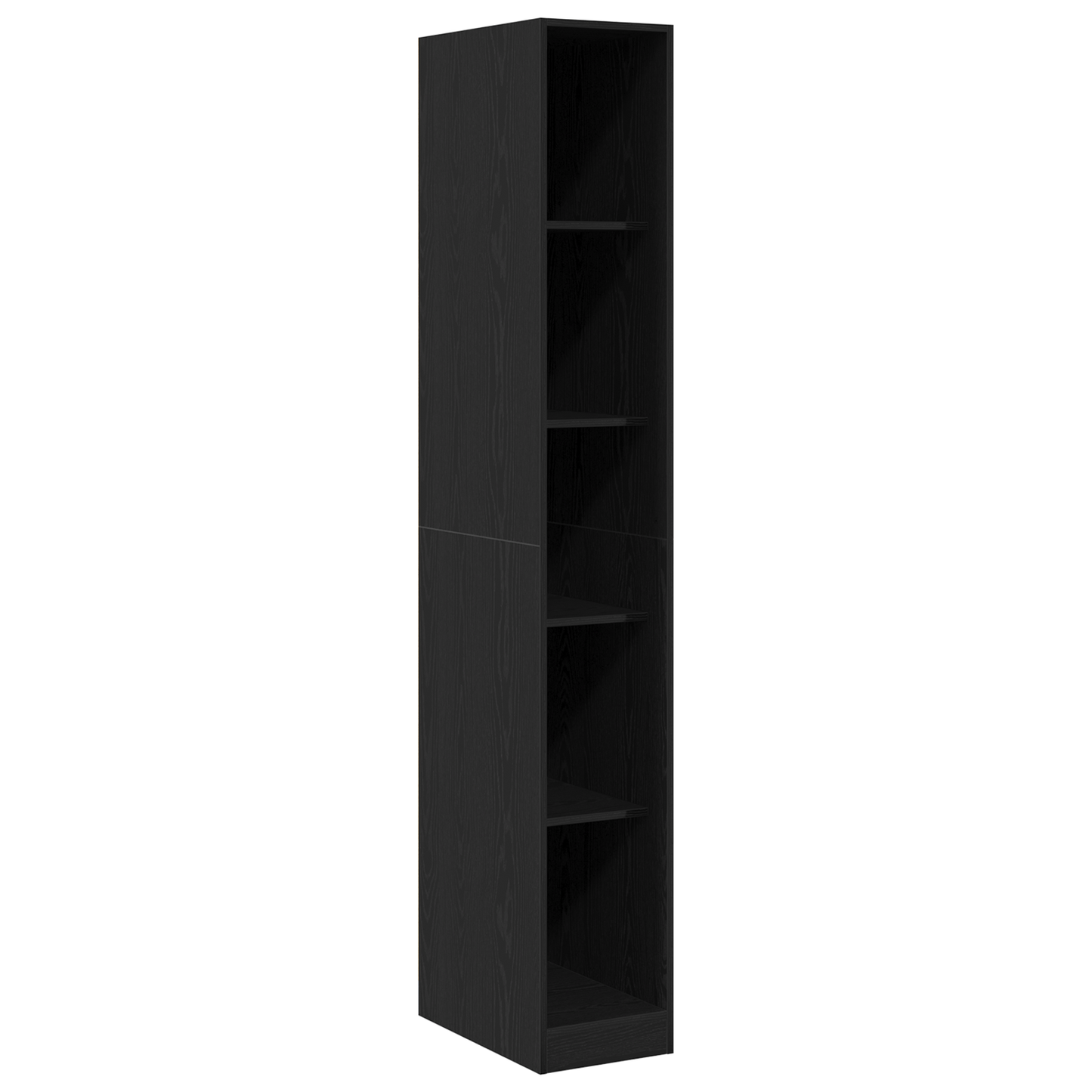 Black Oak Wardrobe - 30x50x200 cm, Made from Engineered Wood