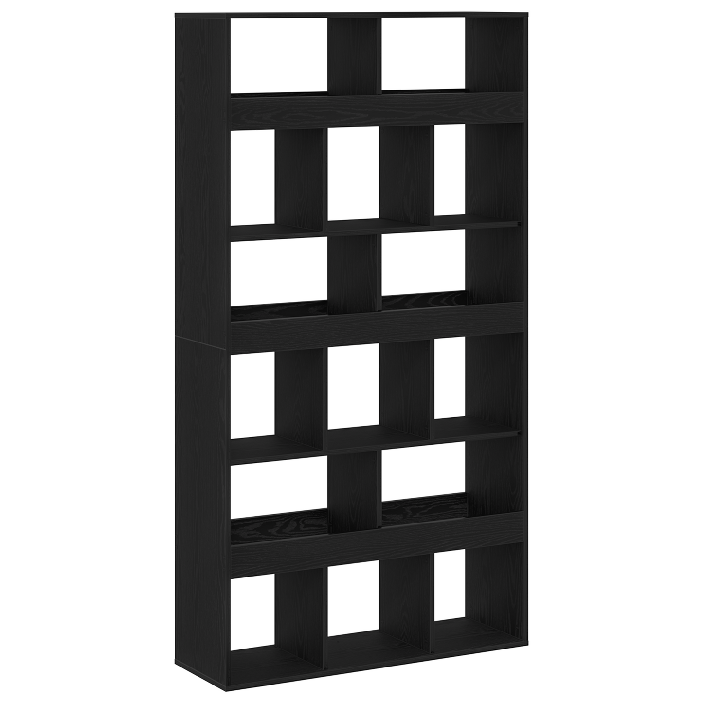 Room Divider 2 pcs Black oak 100x33x187,5 cm Engineered wood
