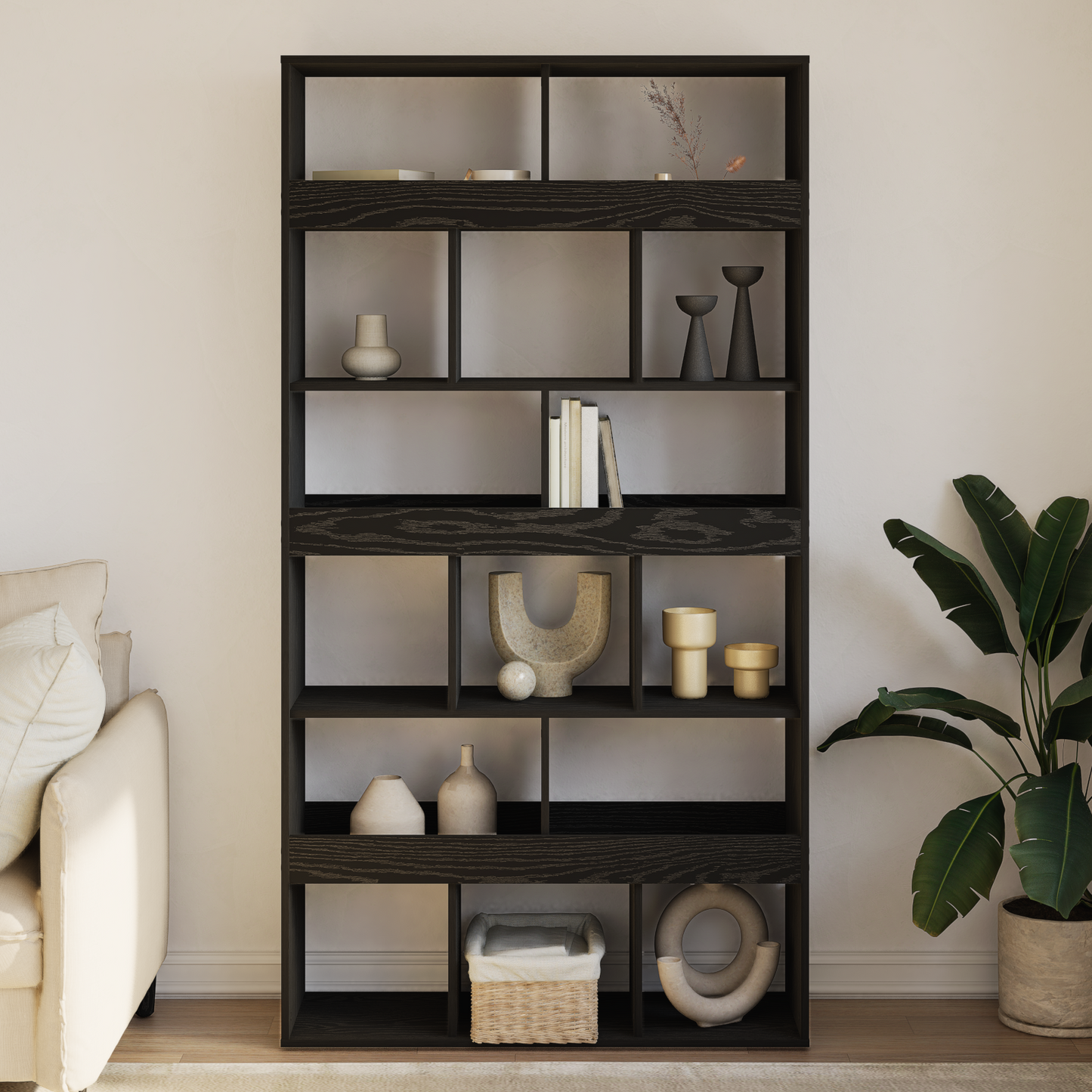 Room Divider 2 pcs Black oak 100x33x187,5 cm Engineered wood
