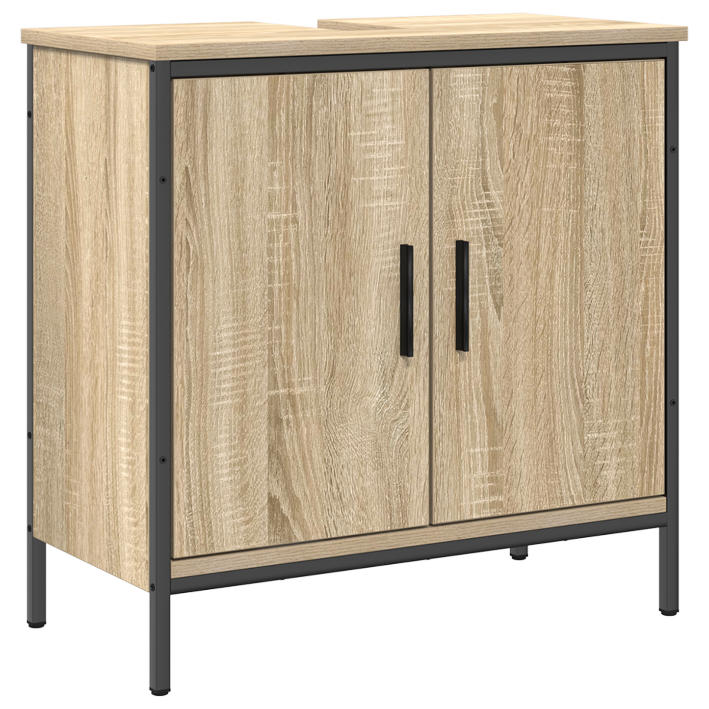2 Piece Bathroom Furniture Set Sonoma Oak Engineered Wood