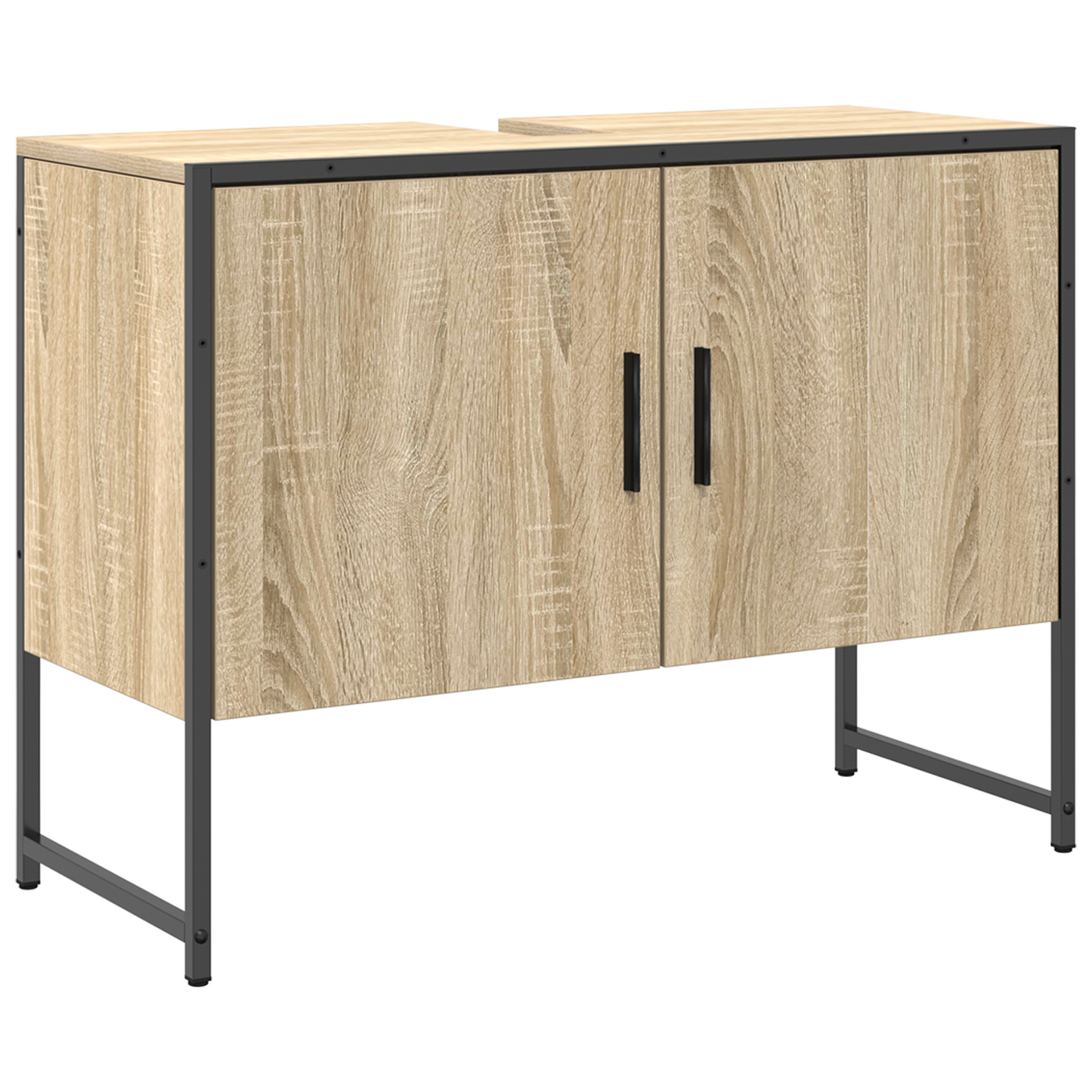 3 Piece Bathroom Furniture Set Sonoma Oak Engineered Wood