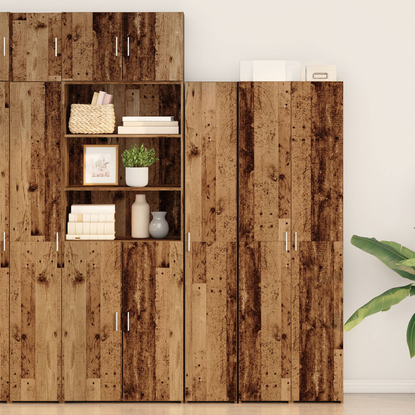 Highboard Old Wood 30x42.5x185 cm Engineered Wood