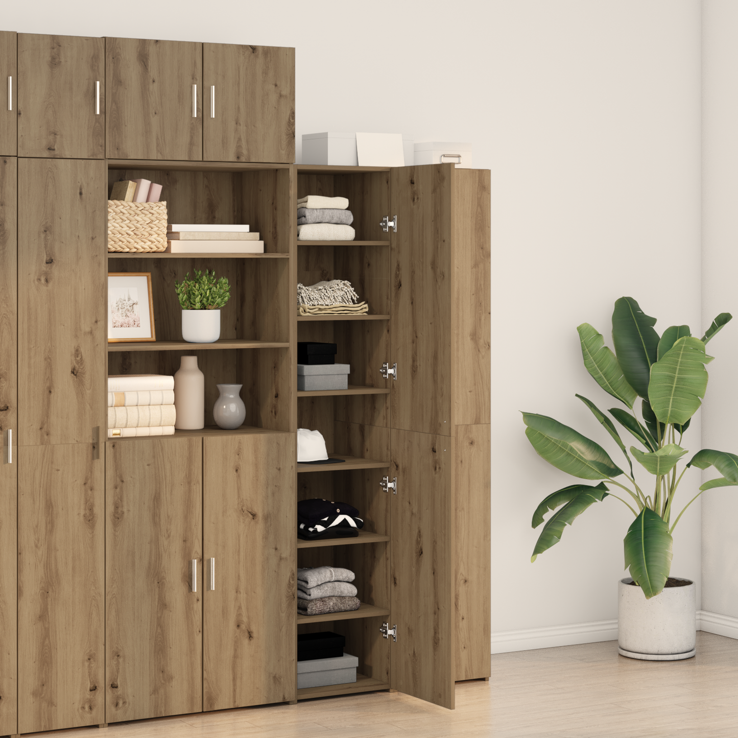 Highboard Artisan Oak 40x42.5x185 cm Engineered Wood