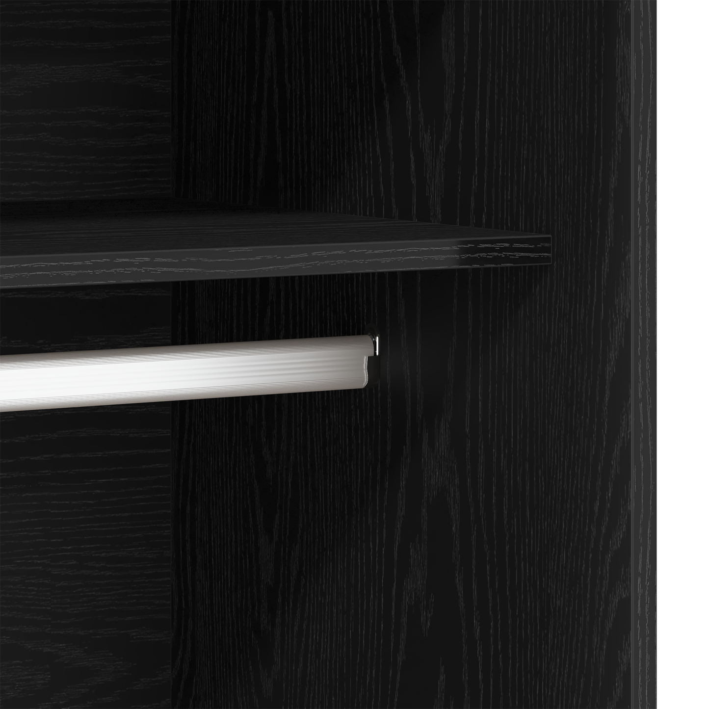 Wardrobe Black Oak Set of 2 Black oak Engineered wood