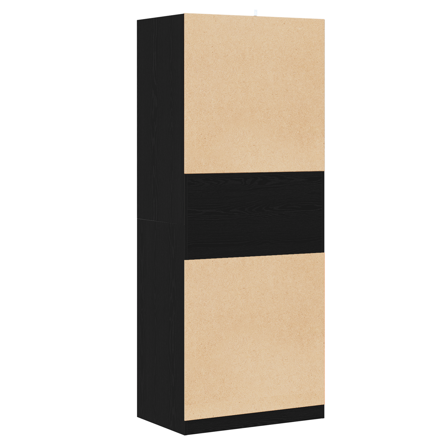Wardrobe Black Oak Set of 2 Black oak Engineered wood