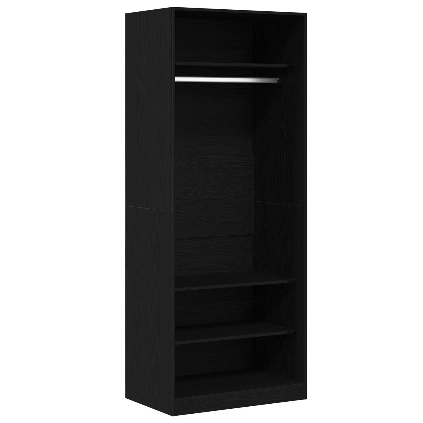 Wardrobe Black Oak Set of 2 Black oak Engineered wood