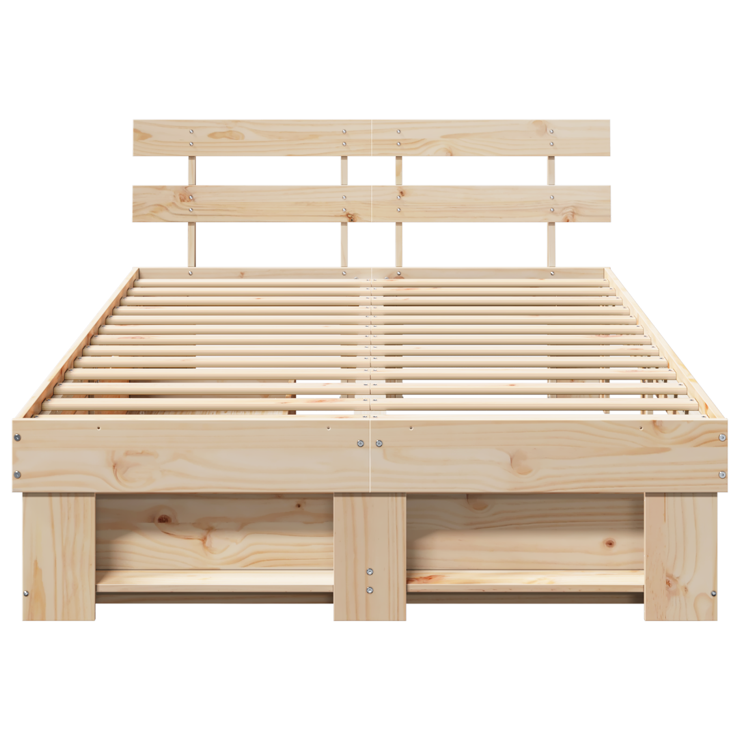 Bed Frame with Drawers 135x190 cm Solid Pine Wood