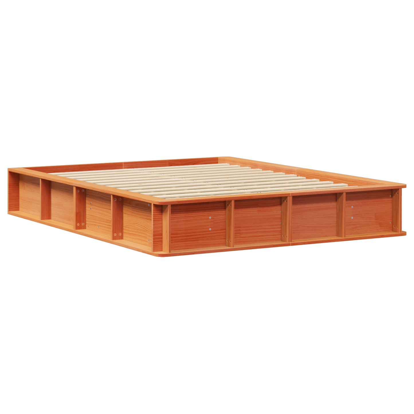 Bed Frame with Lift-up Storage Wax Brown 160x200 cm Solid Wood Pine