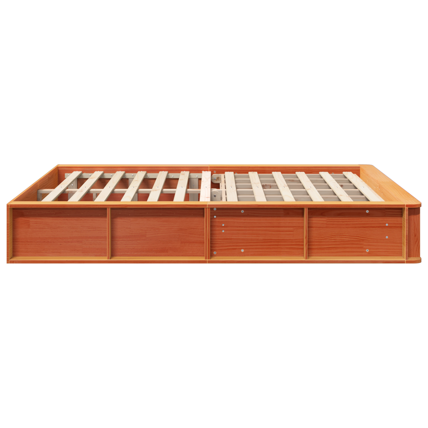 Bed Frame with Lift-up Storage Wax Brown 160x200 cm Solid Wood Pine