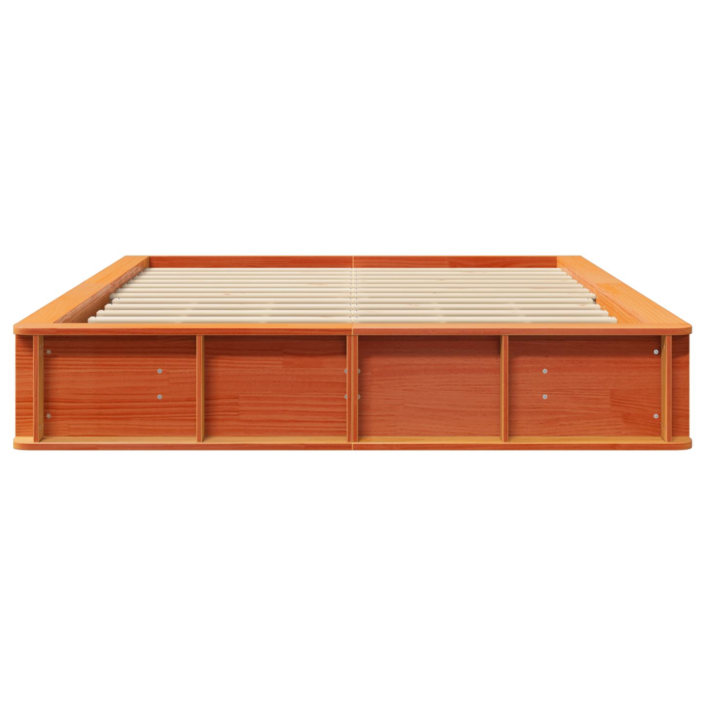 Bed Frame with Lift-up Storage Wax Brown 150x200 cm Solid Wood Pine