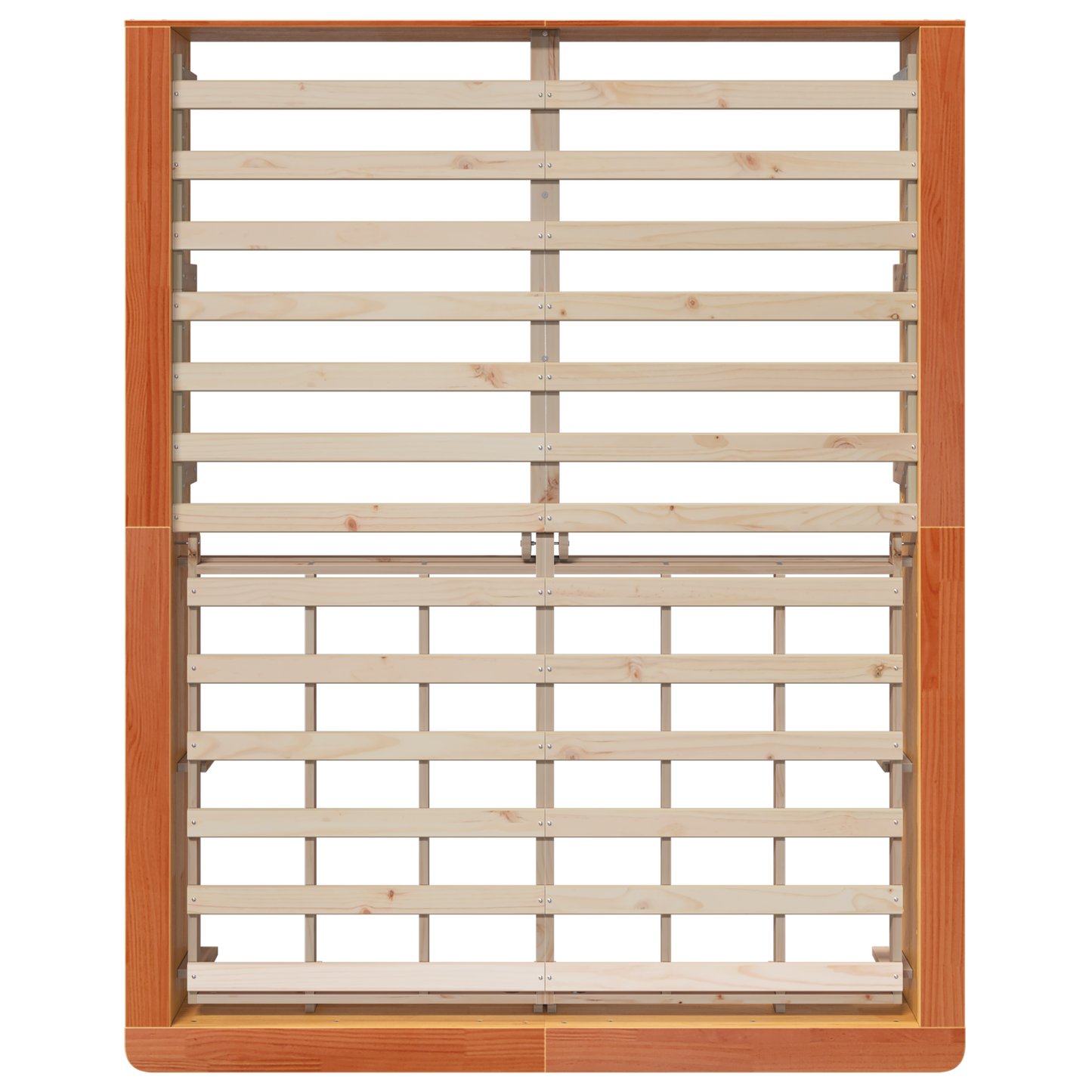 Bed Frame with Lift-up Storage Wax Brown 150x200 cm Solid Wood Pine