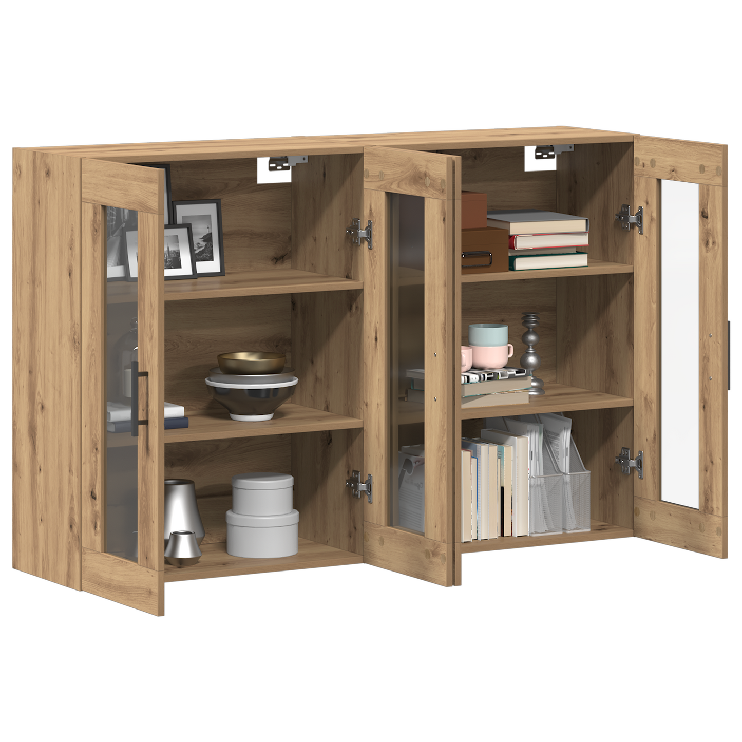 Wall Mounted Cabinets 2 pcs Artisan Oak 69.5x34x90 cm Engineered Wood