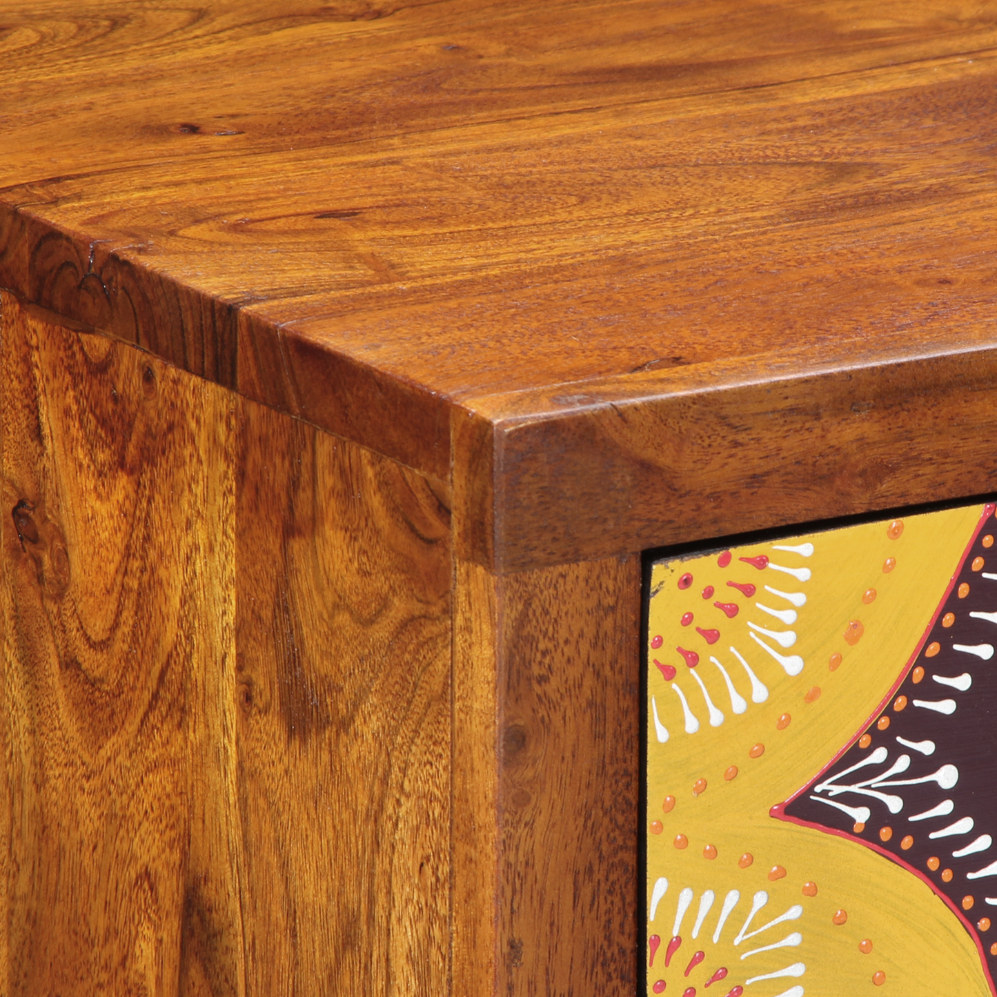 Telephone Stand Honey Brown 40x35x75 cm Solid Wood Acacia