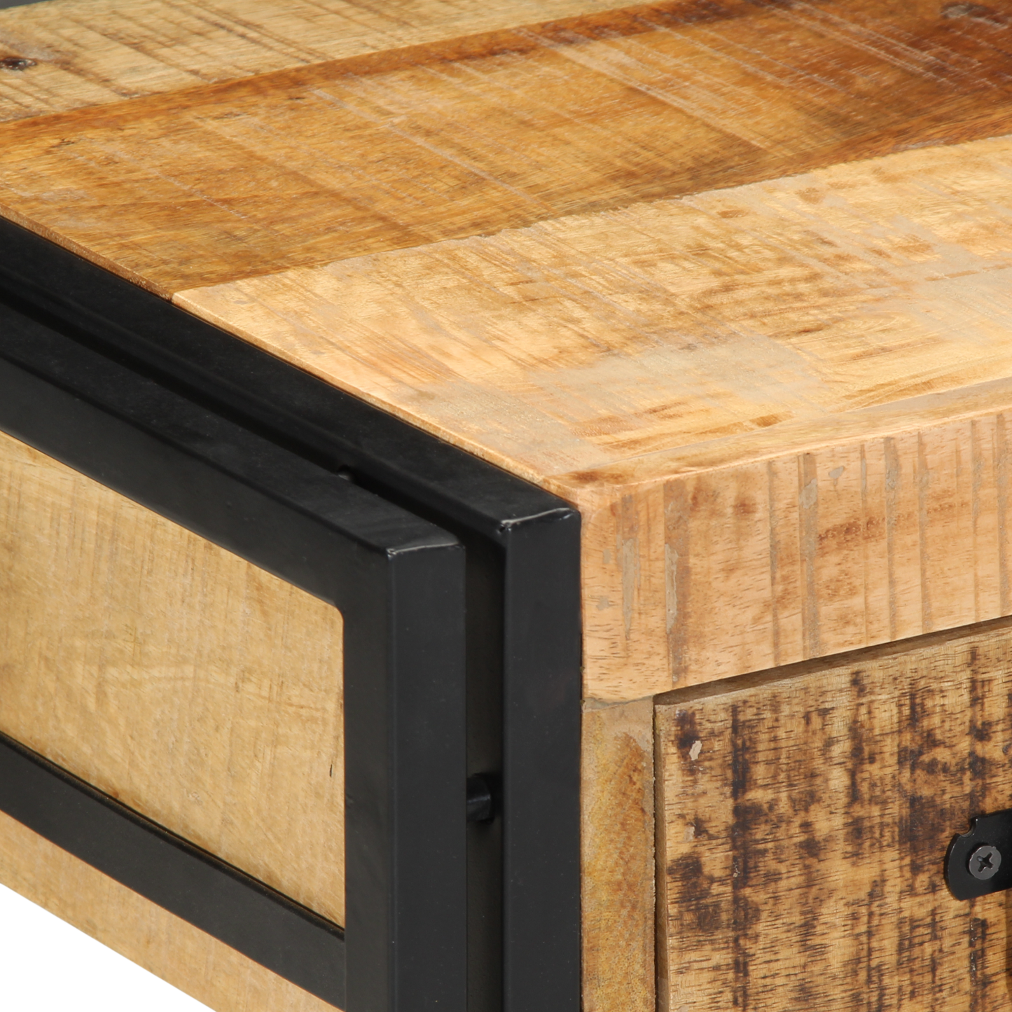 Side Table 40x40x50 cm Solid Rough Wood Mango