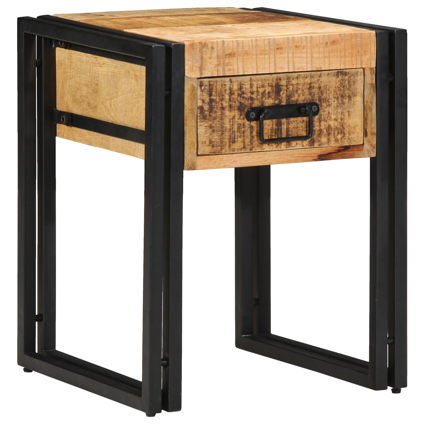Side Table 40x40x50 cm Solid Rough Wood Mango