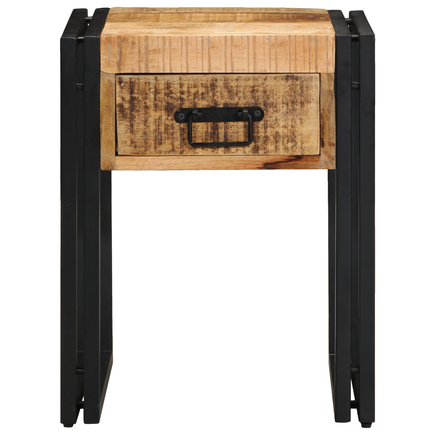 Side Table 40x40x50 cm Solid Rough Wood Mango