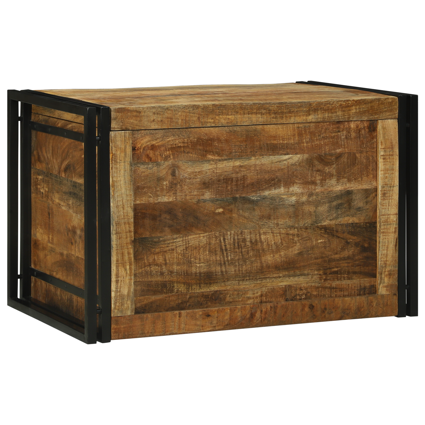 Storage Box 80x50x50 cm Solid Rough Wood Mango