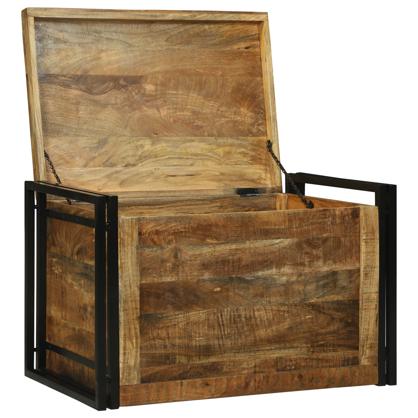 Storage Box 80x50x50 cm Solid Rough Wood Mango