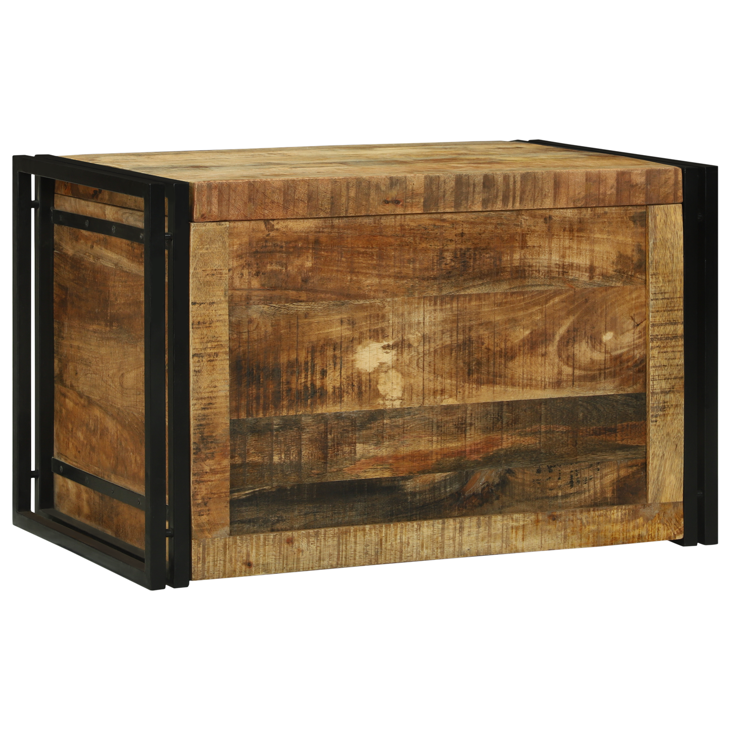 Storage Box 80x50x50 cm Solid Rough Wood Mango