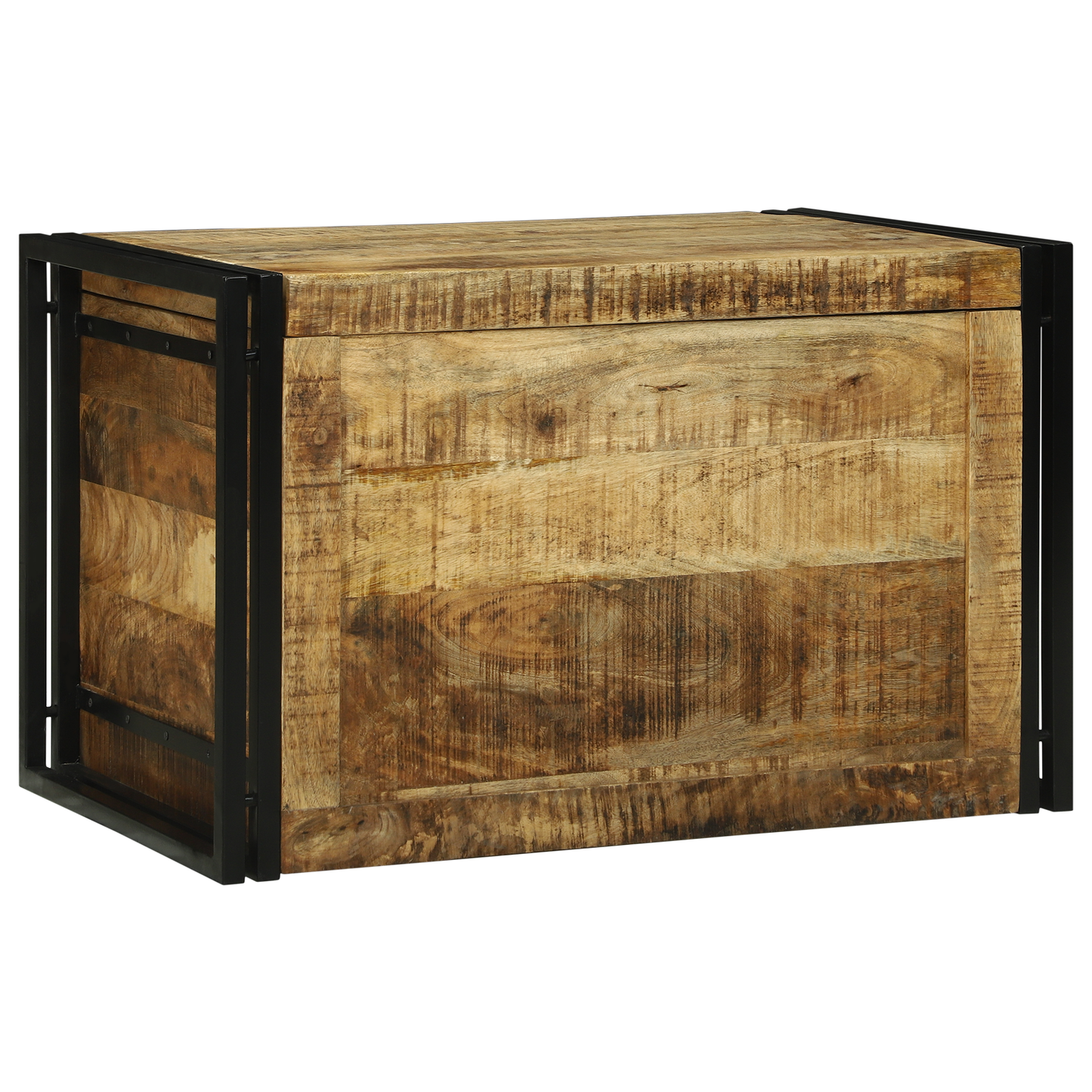 Storage Box 80x50x50 cm Solid Rough Wood Mango