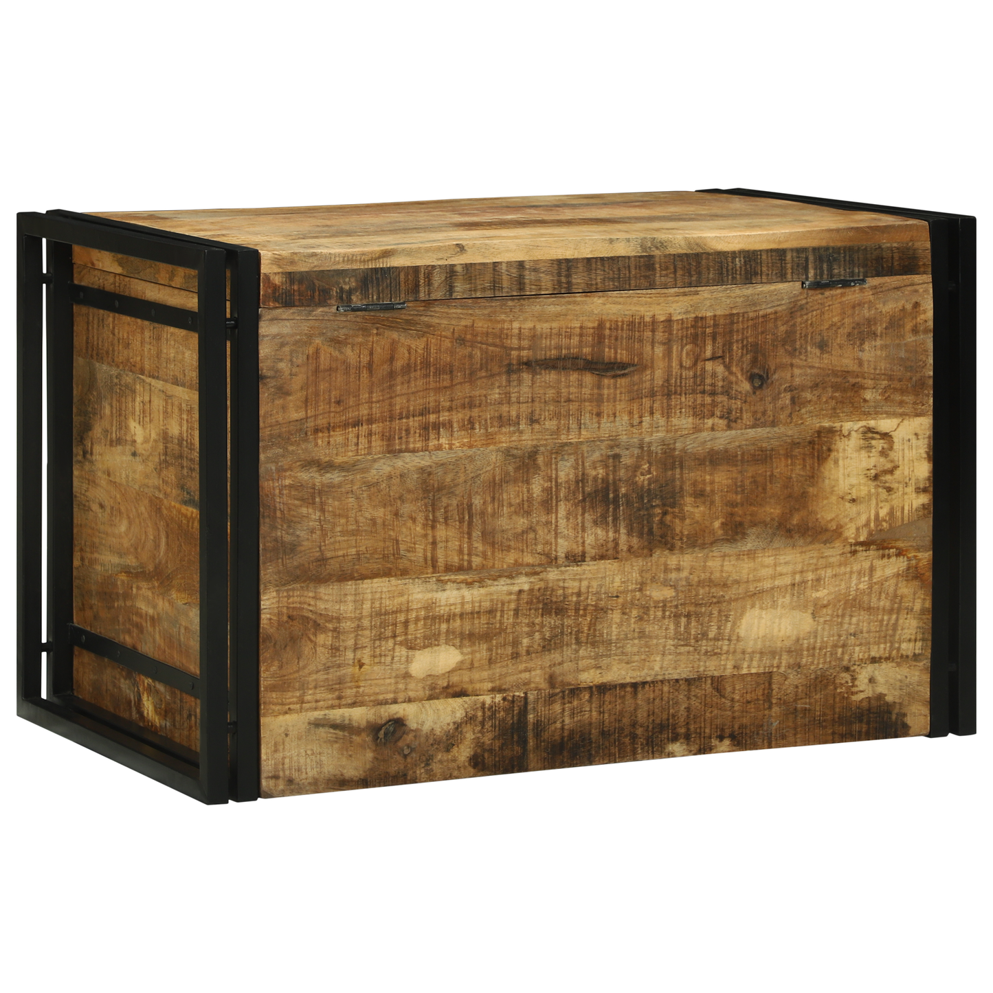 Storage Box 80x50x50 cm Solid Rough Wood Mango