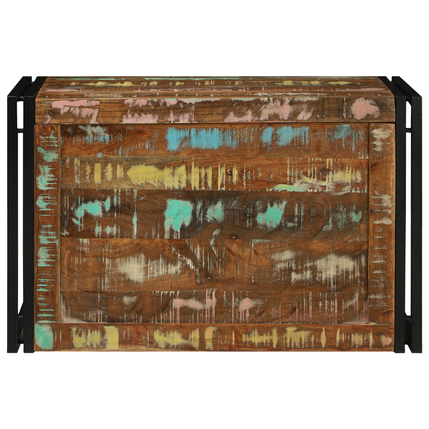 Storage Box Multicolour 80x50x50 cm Solid Wood Reclaimed