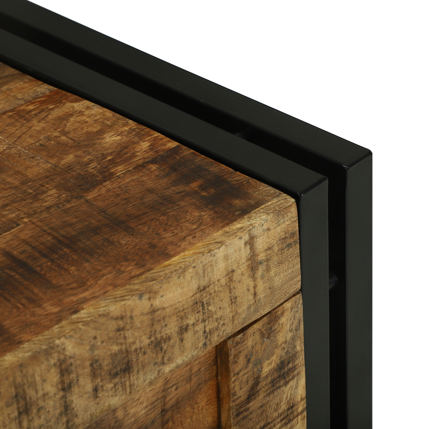 Storage Box 40x40x40 cm Solid Rough Wood Mango