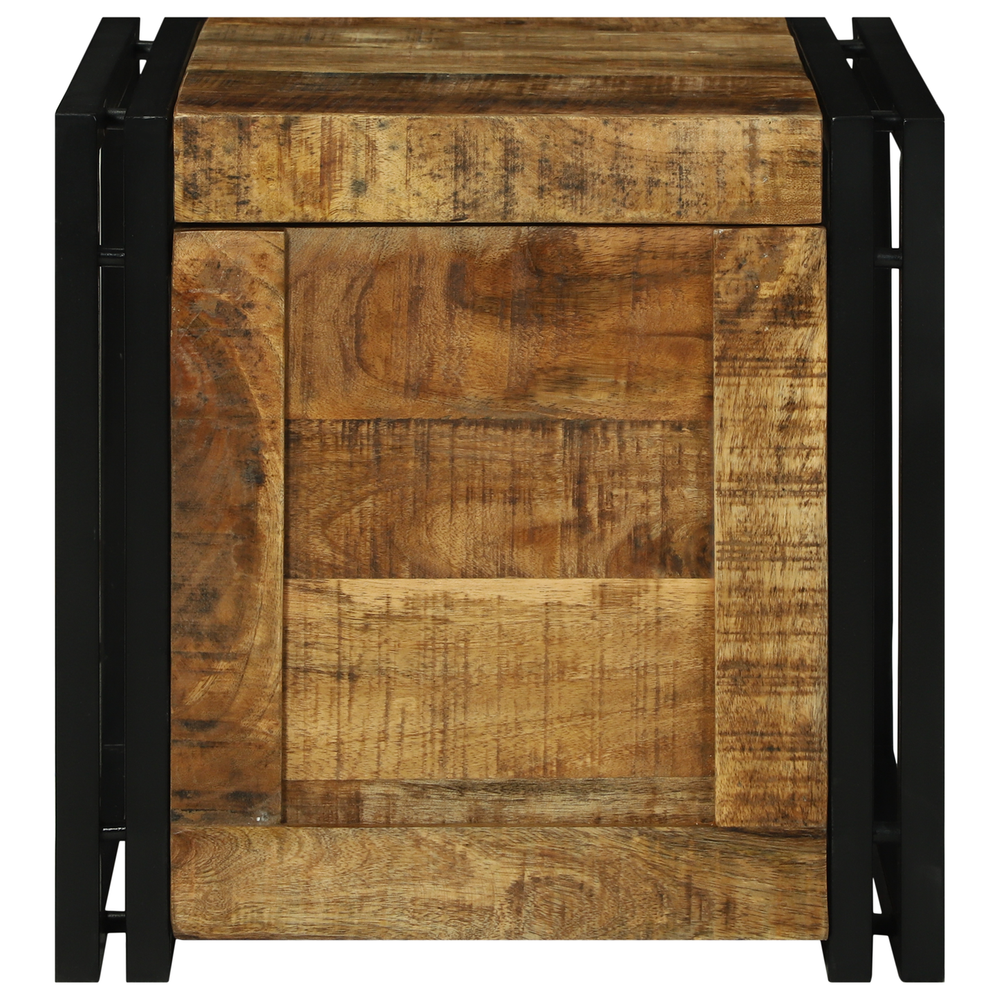 Storage Box 40x40x40 cm Solid Rough Wood Mango