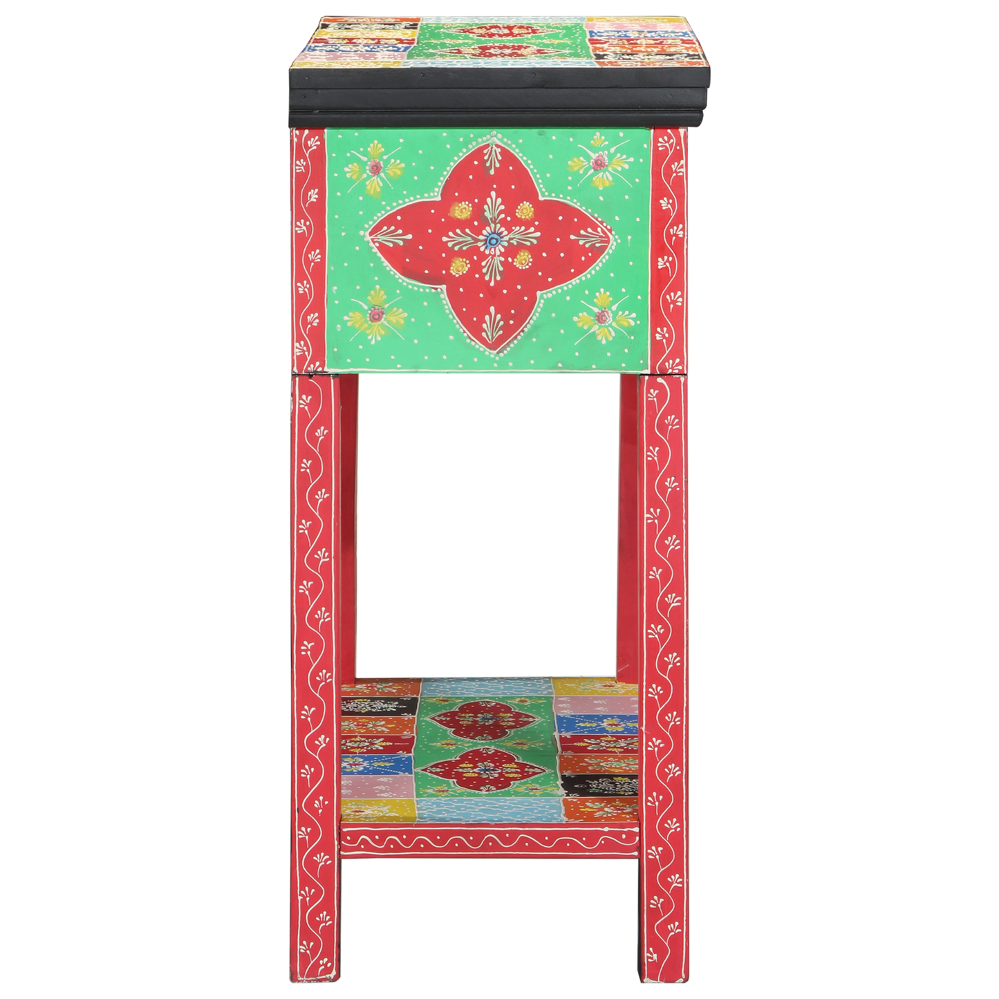 Console Table with Drawers Multicolour Engineered Wood