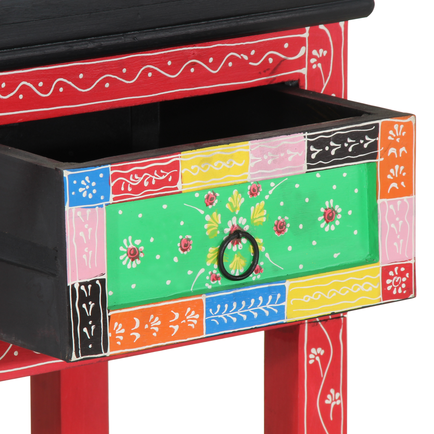 Multi-Colored Console Table 100x30x75 cm Made of Solid Mango Wood