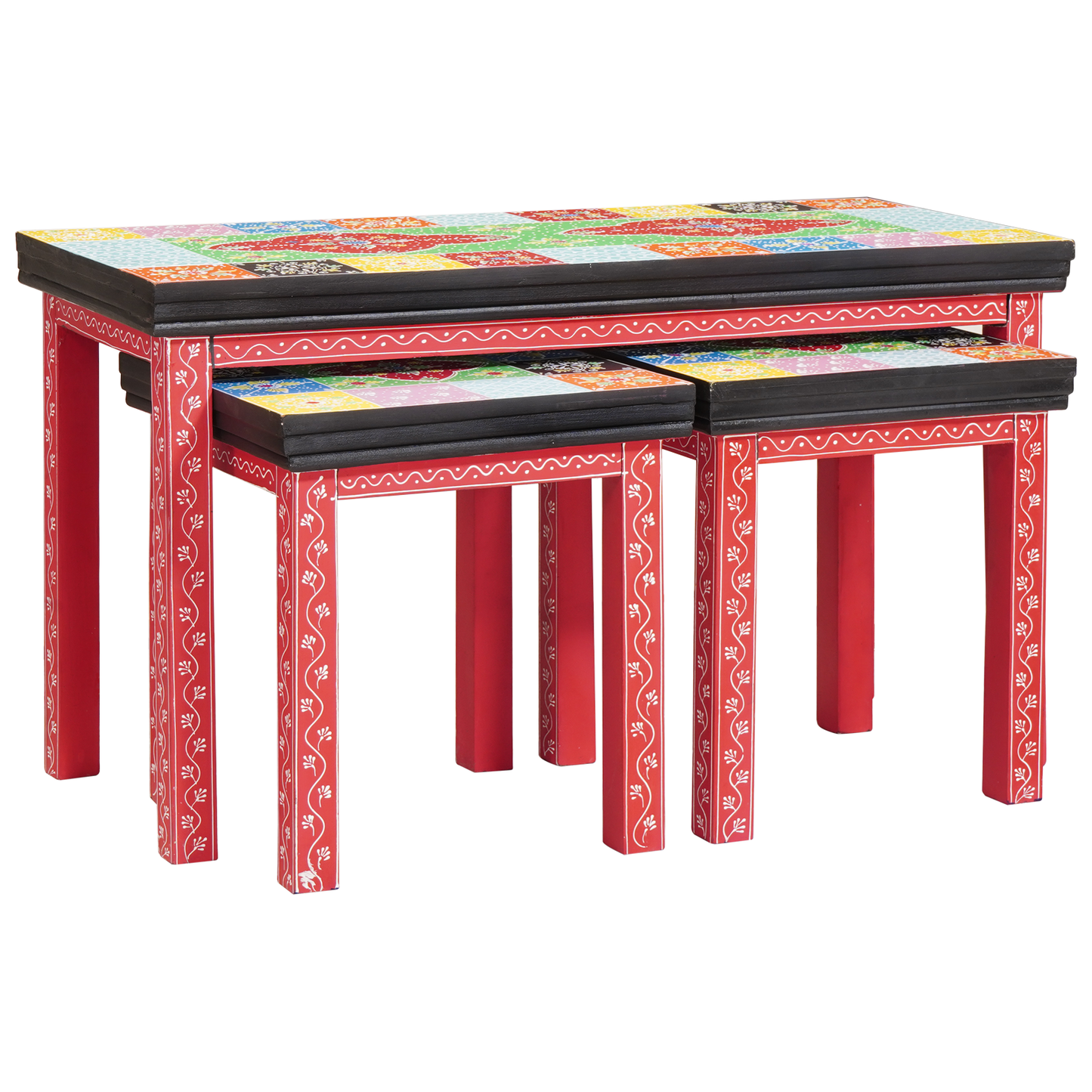 Nesting Tables 3 pcs Solid Wood Mango