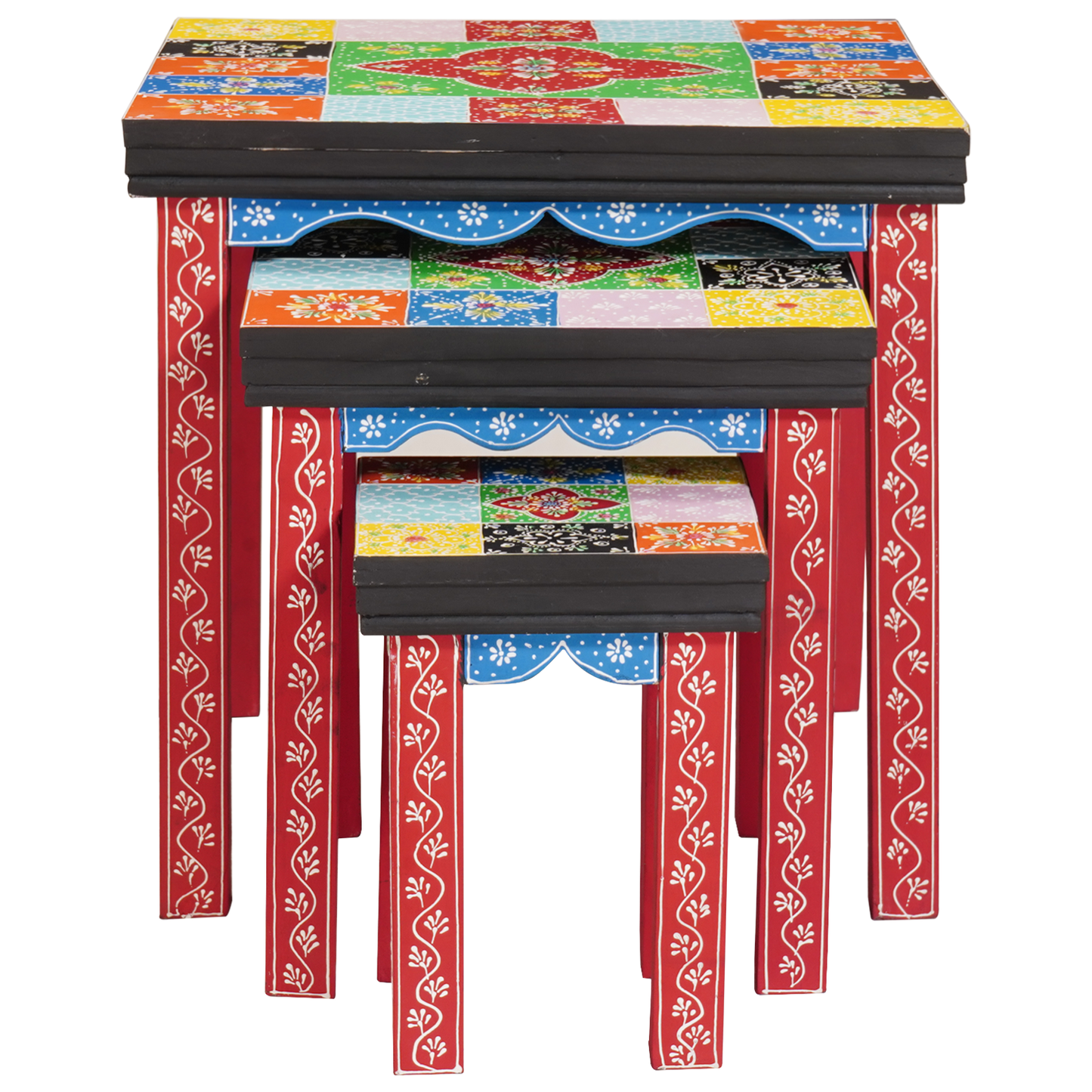 Nesting Tables 3 pcs Solid Wood Mango