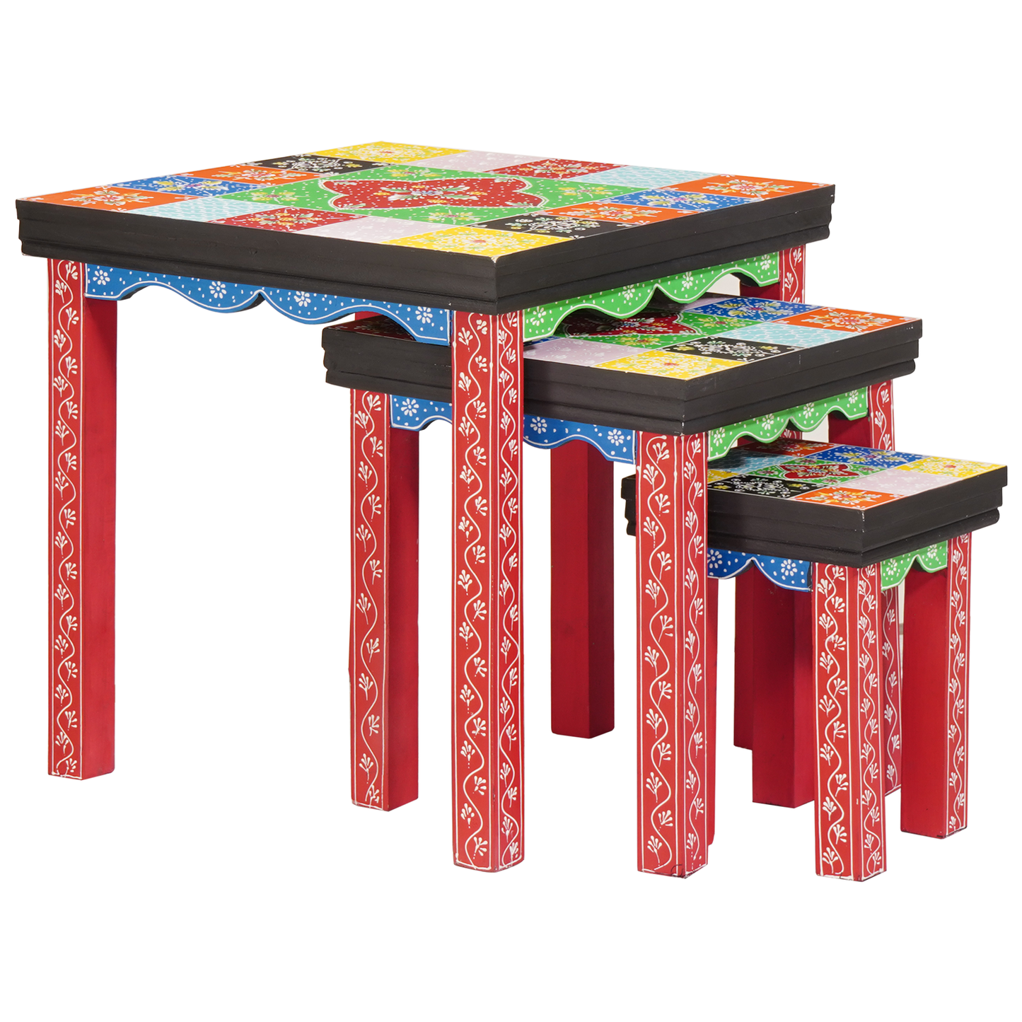 Nesting Tables 3 pcs Solid Wood Mango