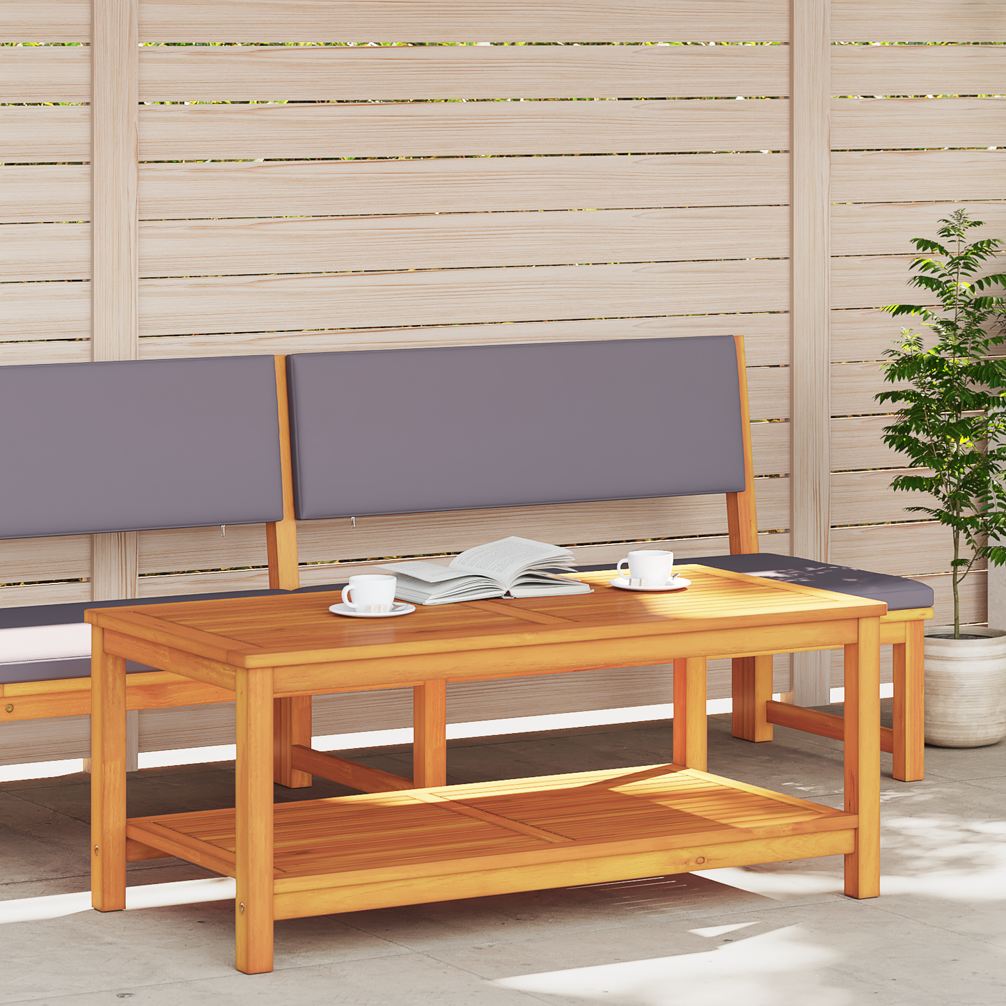 Coffee Table 70x40x45 cm Solid Acacia Wood