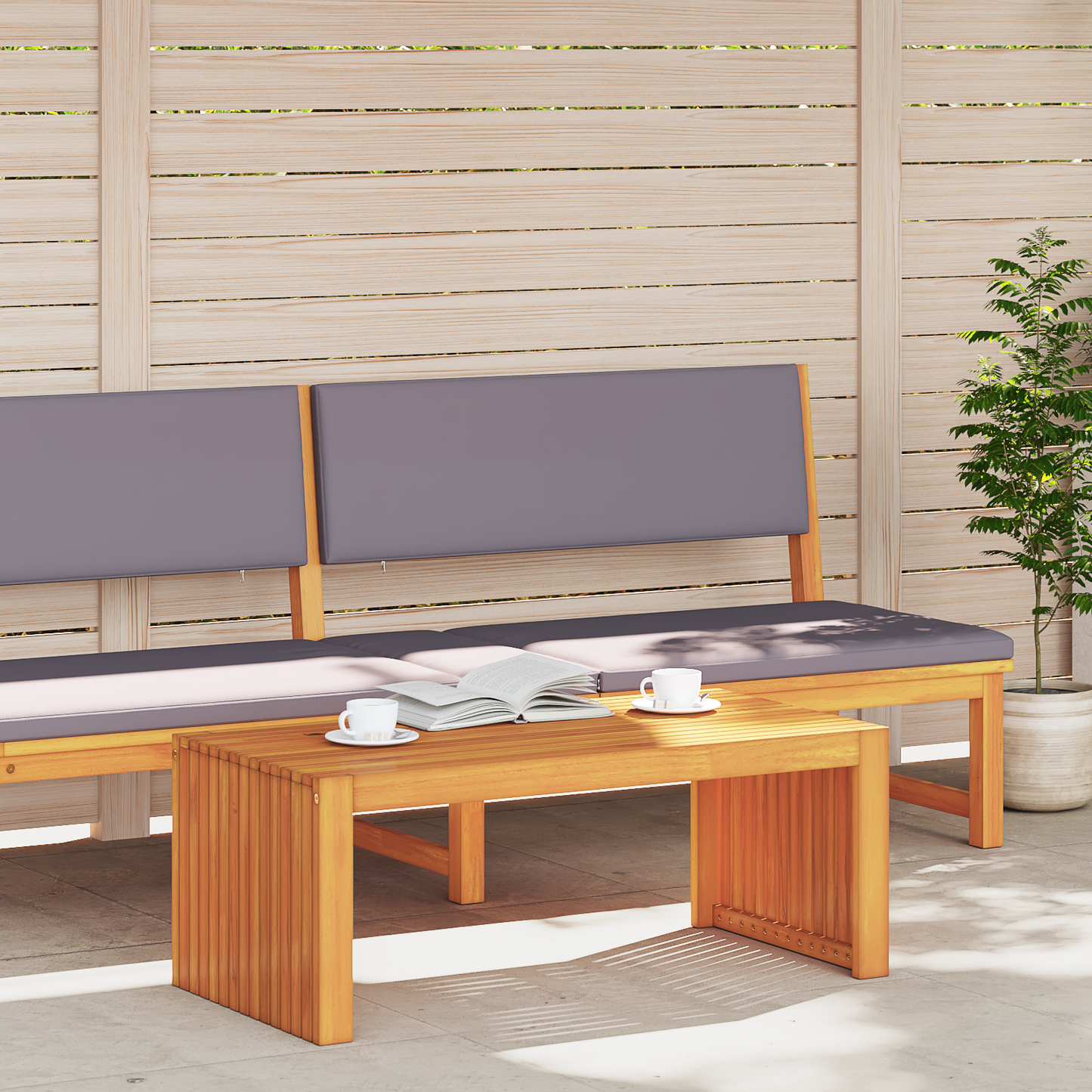 Garden Coffee Table 90x45x35 cm Solid Wood Acacia