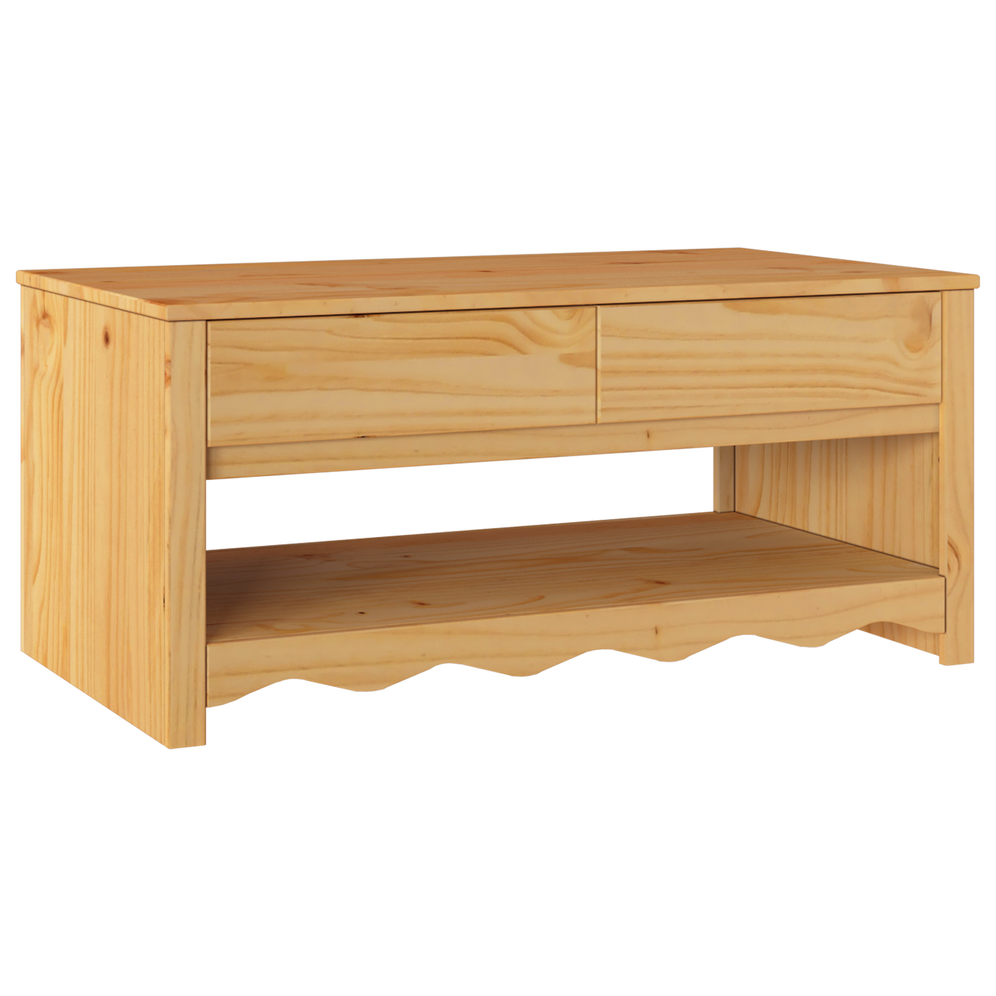 Coffee Table "DRAMMEN" 99x55x45 cm Solid Wood Pine