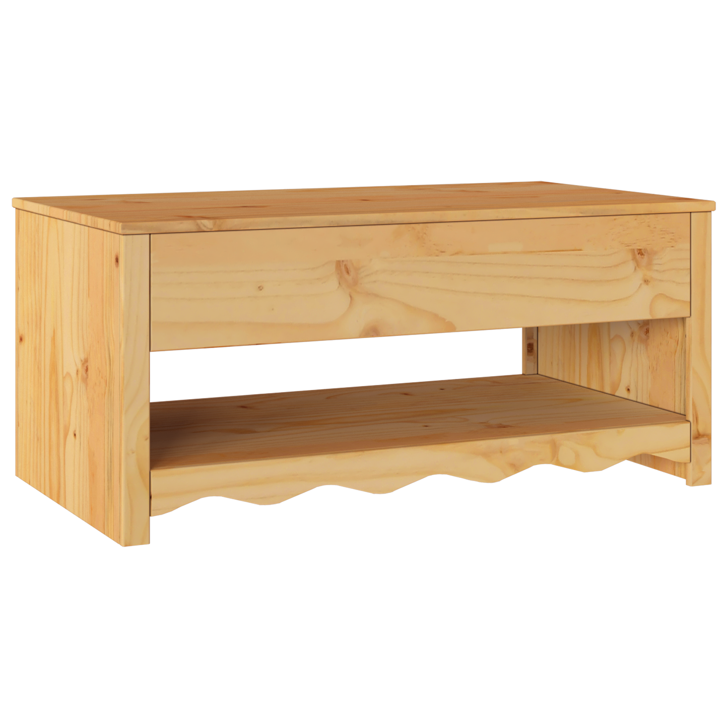 Coffee Table "DRAMMEN" 99x55x45 cm Solid Wood Pine