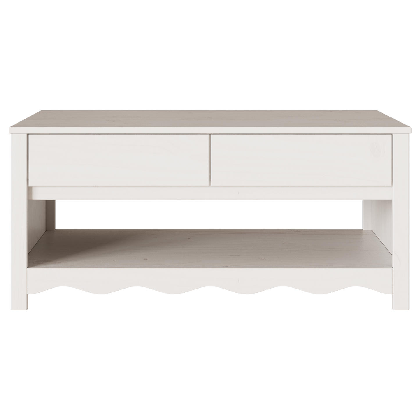 Coffee Table "DRAMMEN" White 99x55x45 cm Solid Wood Pine