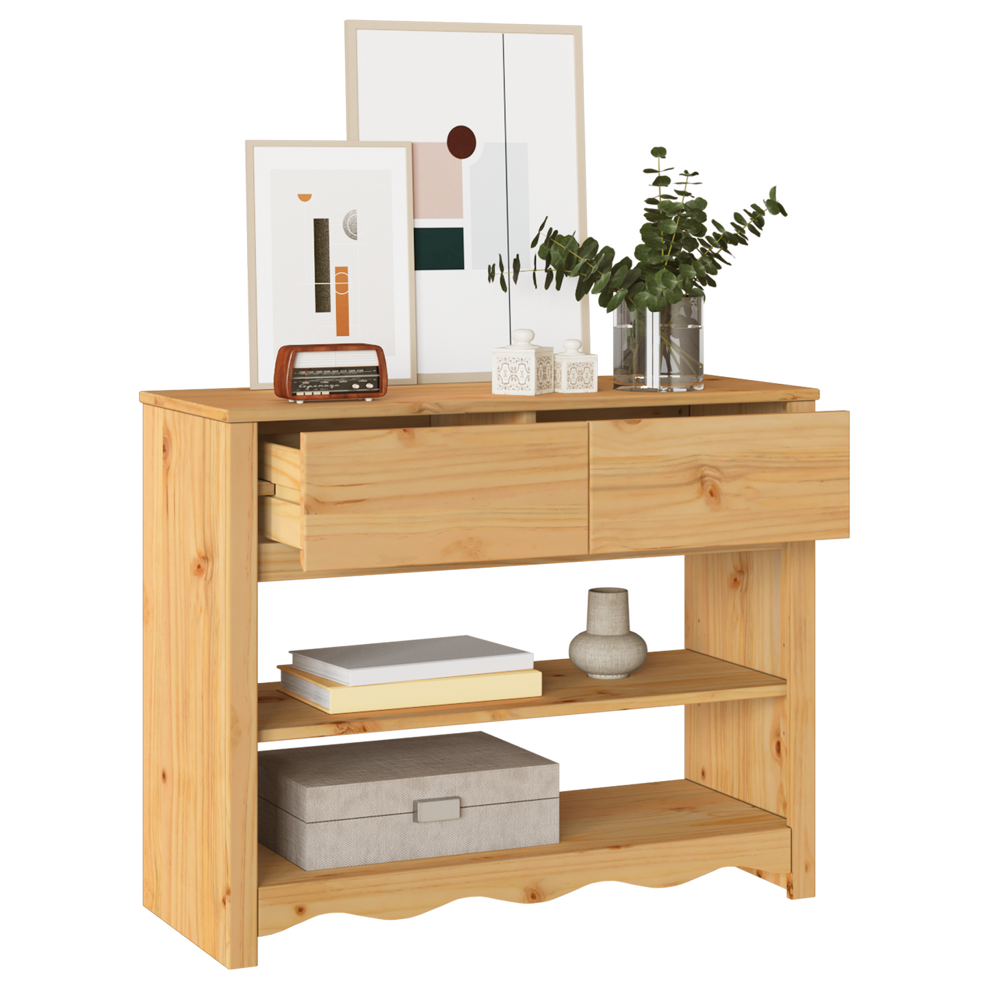 Console Table "DRAMMEN" 89,5x37x73 cm Solid Wood Pine