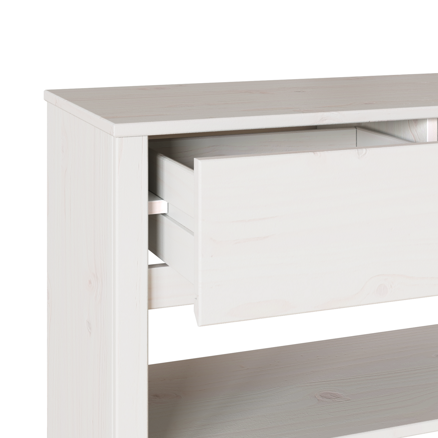 Console Table "DRAMMEN" White 89,5x37x73 cm Solid Wood Pine