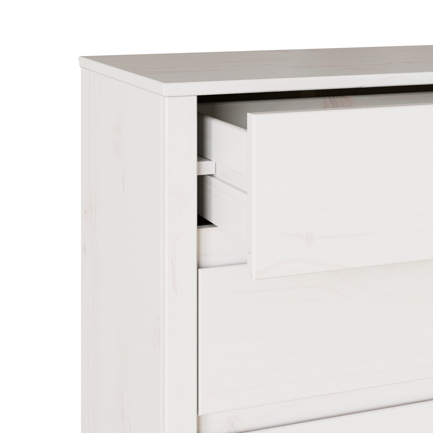 Chest of Drawers "DRAMMEN" White 76,5x40x91 cm Solid Wood Pine